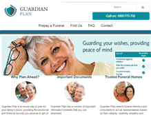 Tablet Screenshot of guardianplan.com.au